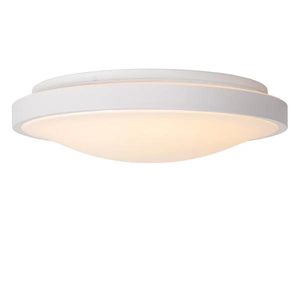 Lucide DASHER - Plafonnier Salle de bains - Ø 41 cm - LED - 1x24W 2700K - IP44- Détecteur De Mouvement & Jour/Nuit - Blanc - détail 1